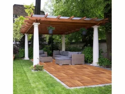 39 Baldosas de Madera Acacia con Base Plástica Duradera Cuadradas Baldosas de Madera Azulejos Suelo para Patio Balcón Terraza Cobertura 3.5m² Fácil Instalación^ Outlet