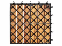 39 Baldosas de Madera Acacia con Base Plástica Duradera Cuadradas Baldosas de Madera Azulejos Suelo para Patio Balcón Terraza Cobertura 3.5m² Fácil Instalación^ Outlet