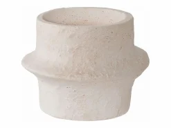 ebuy24 Portavelas Y Vela|2 candelabros cilíndricos en cemento