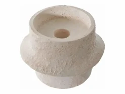 ebuy24 Portavelas Y Vela|2 candelabros cilíndricos en cemento
