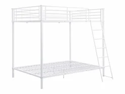 Vente-unique Cama Litera|2 literas de metal de 140 x 190 cm + colchón - GEMINI