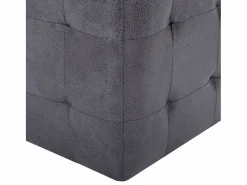 2 piezas Pufs 30 x 30 x 30 cm Ante sintético^ Sale