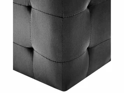 2 piezas Pufs 30 x 30 x 30 cm Tejido terciopelo Negro Best