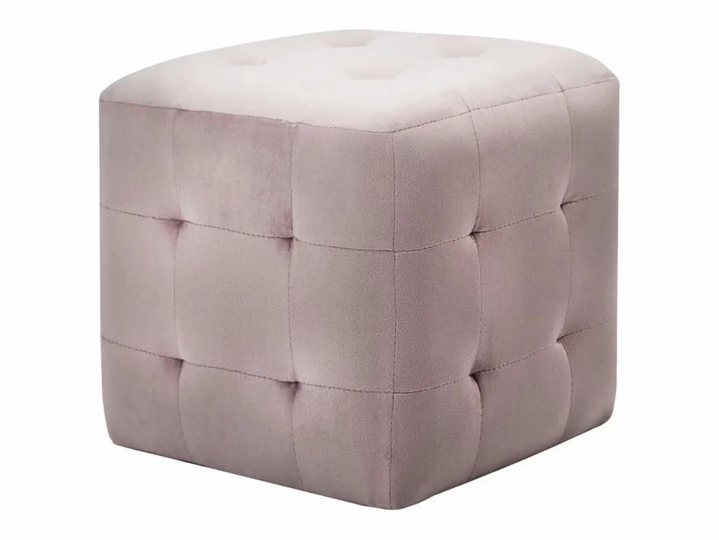 2 piezas Pufs 30 x 30 x 30 cm Tejido terciopelo Rosa New