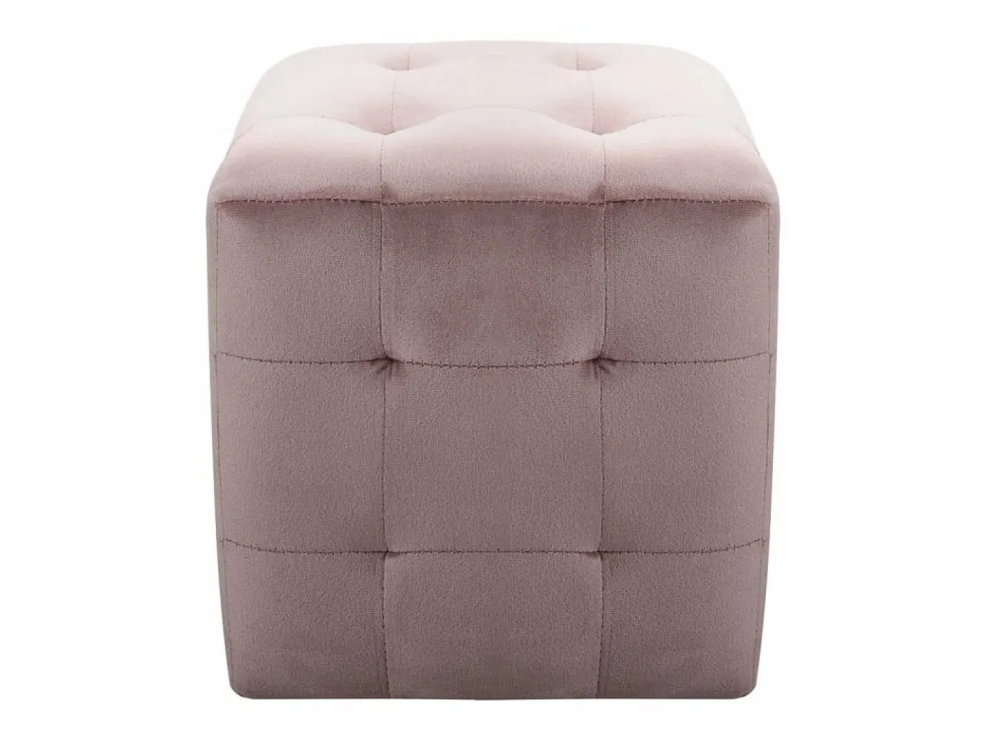 2 piezas Pufs 30 x 30 x 30 cm Tejido terciopelo Rosa New