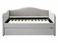 Vente-unique Cama Terciopelo|Cama Diván|2 sofás cama extraíbles de 90 x 190 cm en terciopelo + colchón MATHILDE