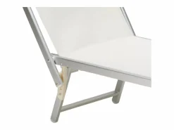 Beach & Garden Tumbona|4 Tumbonas plegables de aluminio con parasol para playa - Santorini Stock -
