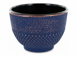 4 vasos de hierro fundido y bronce 0,15 L Azul Hot