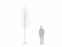 vidaxl Abedul artificial con 672 LEDs cálido 400 cm Blanco Hot
