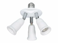 Ledkia Bombilla|Adaptador para Bombilla 1 E27 a 3 E27
