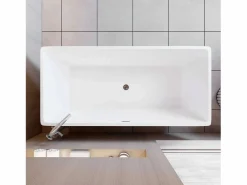 Aica Bañera Exenta|Bañera de acrílico rectangular exenta,1700x800x580mm,color ,incluye manguera + desagüe