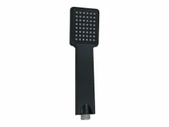 Aica Columna de Ducha con Termostato - Alcachofa Cuadrada, Raciador Superior y Barra Ajustable Mate Negro New