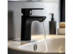 Aica columna de duchas en cromado y grifos de cocina en negro Plateado Online
