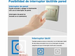 AICA Espejo de baño con luz LED,120 x 70 cm,luz led+ brillo ajustable+ función de memoria agapada^ New