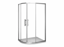 Aica Mampara De Ducha|Mampara de ducha curva semicircular corredera,cromado,vidrio antical 6mm 900x900x1850mm
