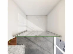 Aica Mampara de ducha frontal plegable vidrio 6mm con tratamiento antical,(986-1016)x1850mm Transparente Clearance