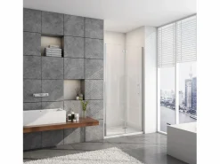 Mampara de ducha frontal plegable vidrio 6mm con tratamiento antical,(1086-1116)x1850mm^Aica Outlet