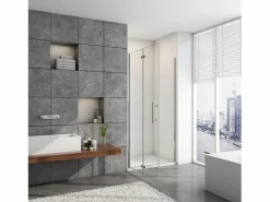 Mampara de ducha frontal plegable vidrio 6mm con tratamiento antical,(1086-1116)x1850mm^Aica Outlet
