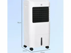 Aire acondicionado portátil 3 en 1 con función de enfriamiento y humidificación, 15 L, oscilación de 60°, control remoto, pantalla LED, para habitaciones de 20 m² Blanco Online