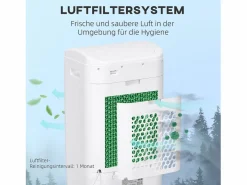 Aire acondicionado portátil 3 en 1 con función de enfriamiento y humidificación, 15 L, oscilación de 60°, control remoto, pantalla LED, para habitaciones de 20 m² Blanco Online