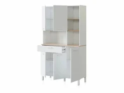 duehome Alacena cocina Colin 5 Puertas Blanco Artik (Blanco Mate) - Roble Canadian Color natural claro Sale