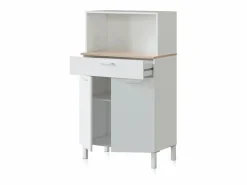 Alacena cocina Colin 2 Puertas Blanco Artik (Blanco Mate) - Roble Canadian^duehome Hot