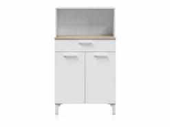 Alacena cocina Colin 2 Puertas Blanco Artik (Blanco Mate) - Roble Canadian^duehome Hot