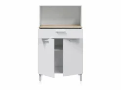 Alacena cocina Colin 2 Puertas Blanco Artik (Blanco Mate) - Roble Canadian^duehome Hot