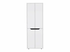 TuHome Alacena Herring en melamina con 4 puertas y 5 estantes , blanco , 170 cm X 60 cm X 30 cm Negro Best