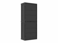 Alavieska Armario de almacenaje exterior PP y negro 65x37x165 cm^Garden Furniture Outlet