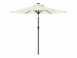 Garden Furniture Albemarle Sombrilla jardín con luces LED poste acero blanca 225x225x212cm Online