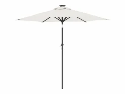 Garden Furniture Albemarle Sombrilla jardín con luces LED poste acero blanca 225x225x212cm Online