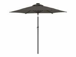 Garden Furniture Albemarle Sombrilla jardín con LEDs poste acero antracita 225x225x212 cm New