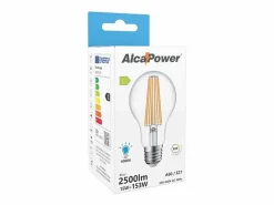 Bombilla|Alcapower - Bombilla LED E27 A60 de 15 W, 2500 lm, ángulo de 320°, clase energética C, Ø60 mm, luz instantánea, larga duración (6000 K)