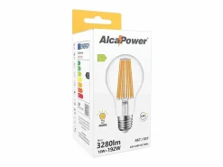 Alcapower - Bombilla LED E27 A67 de 18 W, 3280 lm, ángulo de 320°, clase energética C, Ø67 mm, luz instantánea, larga duración (4000 K) Transparente
