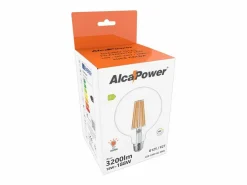 Alcapower - Bombilla LED E27 G125 de 18 W, 3200 lm, ángulo de haz de 320°, clase energética C, Ø125 mm, luz instantánea, larga duración (3000 K)^ New