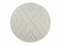 Alfombra Bahar Shaggy patrón triángulos, , 120 cm redonda^the carpet Outlet