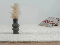 the carpet Alfombra Bahar Shaggy patrón rombos, , 240 x 340 cm Crema