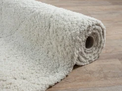 the carpet Alfombra Bahar Shaggy patrón rombos, , 240 x 340 cm Crema