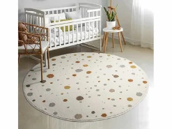 the carpet Alfombra Beat Kids Moderna Bebé Niña Niño - - 160 cm Redonda Crema Discount