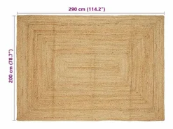 Alfombra 200 x 290 cm Yute Beige Hot