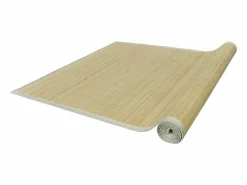 Alfombra De Cocina|Alfombra De Cocina|Alfombra de bambú natural con láminas rectangulares 150 x 200 cm