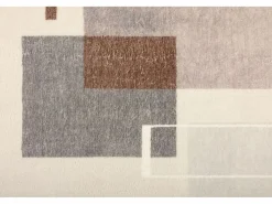 Alfombra de baño estampada con pelo suave 60x100 cm multi Ariella Gris