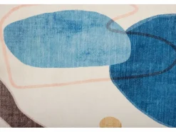 Alfombra de baño estampada con pelo suave 60x100 cm multi Ariella Azul Outlet