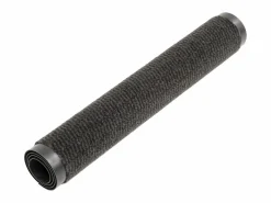 Felpudo|Alfombra de entrada rectangular de nudo 80x120 cm negra ES532702