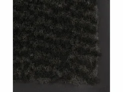 Felpudo|Alfombra de entrada rectangular de nudo 80x120 cm negra ES532702