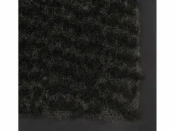 Alfombra de entrada rectangular de nudo 60x90 cm negra ES981018 Negro