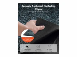 Felpudo|Alfombra de Entrada SucceBuy, 183x122 cm, Felpudo Exterior Interior con Reverso Antideslizante PVC, Resistente Lavable, Atrapa Polvo, Azul Pizarra