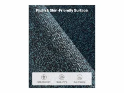 Felpudo|Alfombra de Entrada SucceBuy, 183x122 cm, Felpudo Exterior Interior con Reverso Antideslizante PVC, Resistente Lavable, Atrapa Polvo, Azul Pizarra