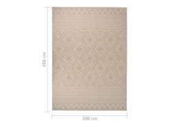 Clicnbuy Alfombra de exterior de tejido plano rayas marrones 200x280 cm Marru00f3n